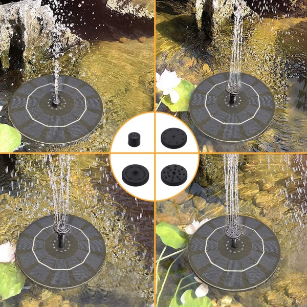 Solar Fountain, 2,5 W Solar Dam Pumpe Solar Vandpumpe Solar