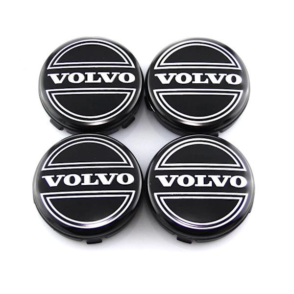Volvo01 - 64MM 4-pack Navkapslar Volvo Silver silver one size