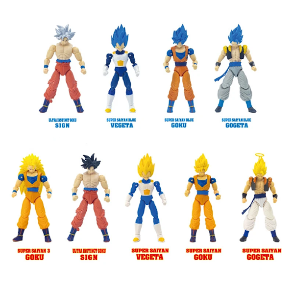 Dragon Ball Super SHF Ultra Instinct Goku Vegeta Cell Action Figur Gogeta Figurine PVC Samling Modell Legetøj til børn Gaver