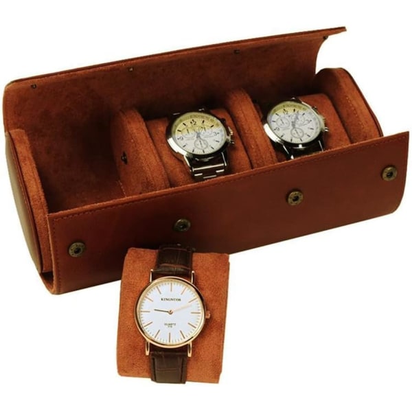 3 Slot Watches Storage Box Retro-tyyliset PU-nahkakellot