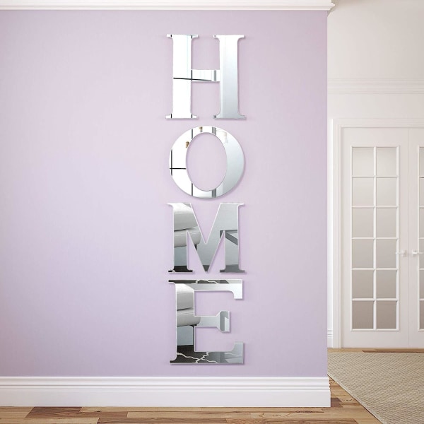 4 stykker akryl boligskilte bogstaver Familie bondehus vægdekoration