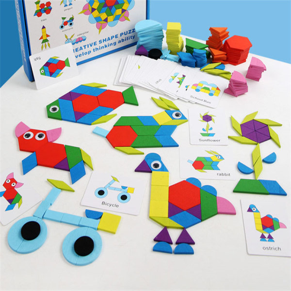 Pædagogisk trælegetøj til børnebrætspil
