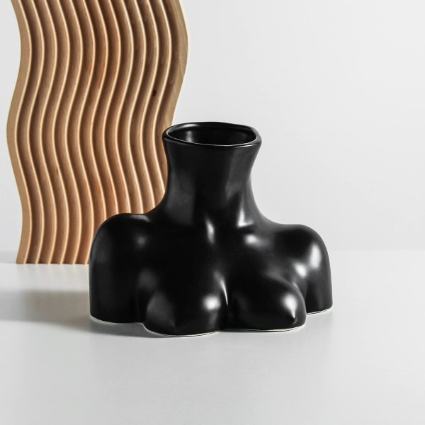 Vaser, kroppsstil vaser, blanke svarte keramiske vaser