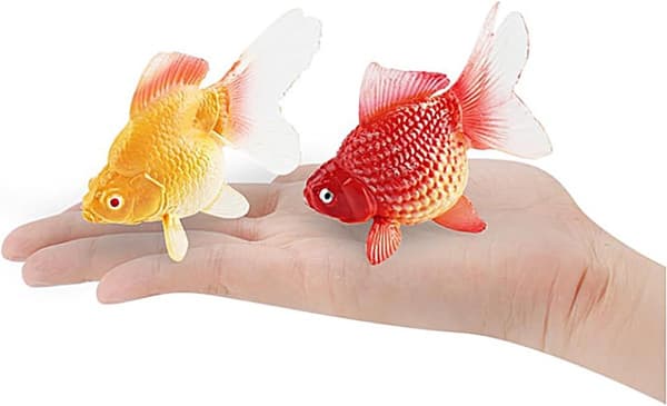 Flydende kunstig guldfisk 2 stk. realistisk til akvarium