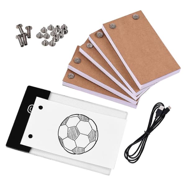 Flipbook-set med ljusbord, LED-ljuslåda, surfplatta, 300 ark ritpapper, flipbook med bindningsskruvar