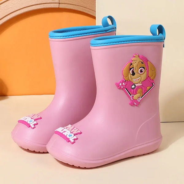 Paw Patrol Chase Skye Anime Tegnede Søde Børns Regnstøvler til Drenge og Piger Vandtætte EVA Gummi Anti-Slip Toddler Børns Regnstøvler Skye 18cm Skye