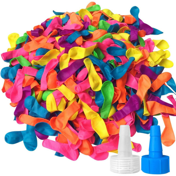 1000-pakning vannballonger i forskjellige farger med påfyllingssett