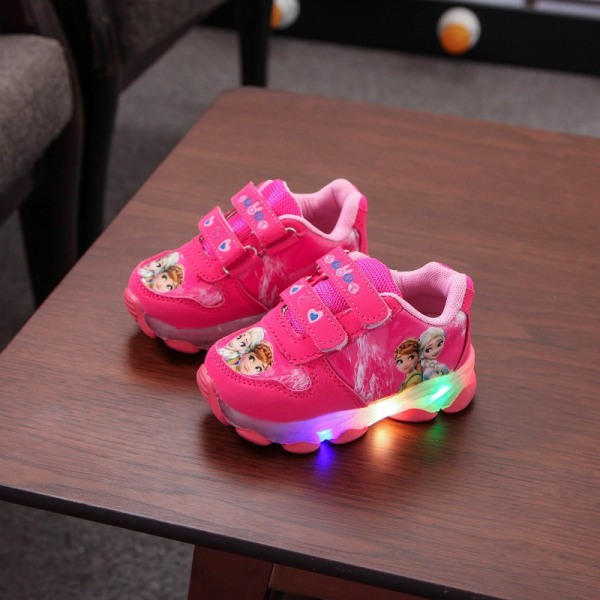 Frozen Luminous Sneakers LED Luminous Skor för barn