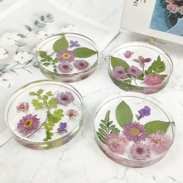 Epoxy Coaster Form 6 Hulrum 26,5x18 cm Dyb til Blomsterkonservering