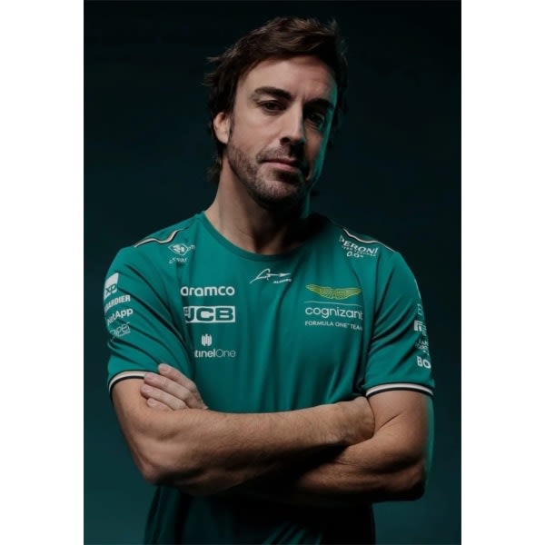 2023 Aston Martin f1 team t-skjorte spansk racerföraren Fernando L