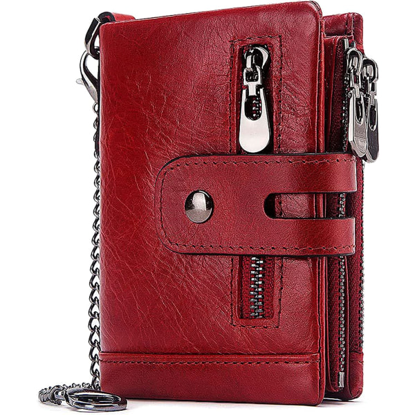 Herre lommebok med RFID-kort, rød