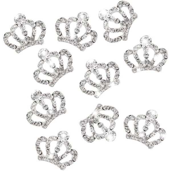 10 st Crystal Crown tekojalokivi utsmyckningar för hantverksdekoration (hopea)