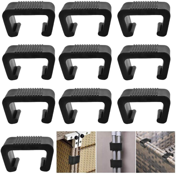 10 st Utemöbler Clips Uteplats soffa Clips Rottingmöbel Clamps Wicker