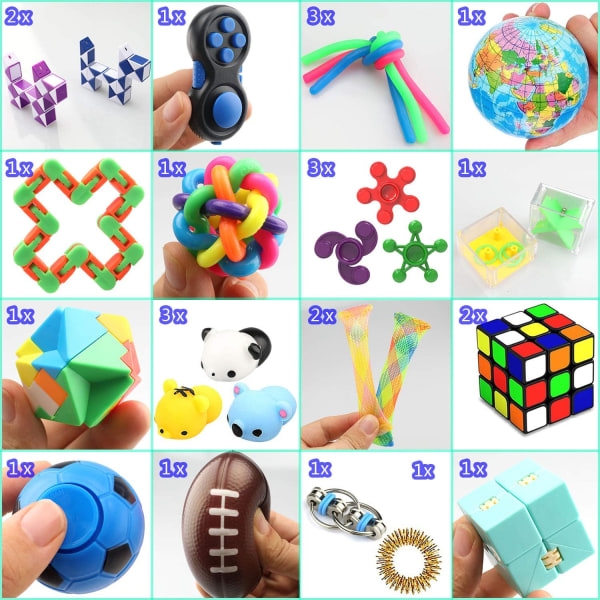 28-delt sanselegetøjssæt, legetøj til voksne til at lindre stress