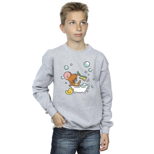 Tom And Jerry Boys Bath Time Sweatshirt 5-6 år Sports Grey 5-6 år