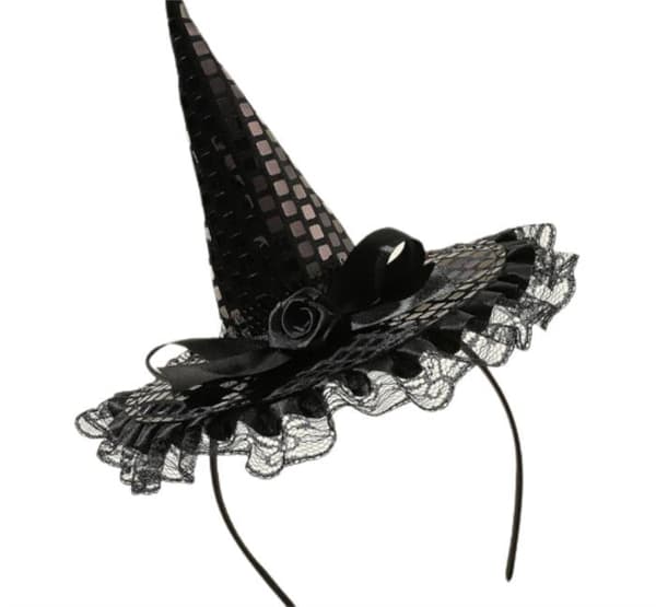 Halloween-hodeplagg Heksehatt Hårstrikker-FF- Black