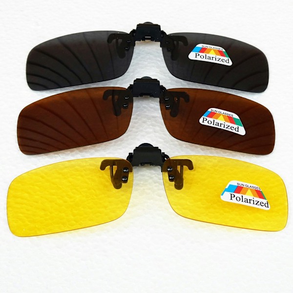 Clip On - Flip Up - Solbriller - (3-pak)