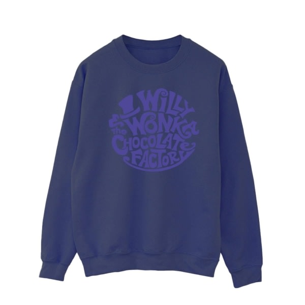 Willy Wonka & The Chocolate Factory T-shirt med logotyp för män Marinblå L