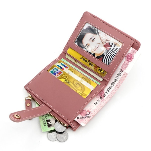Liten plånbok Bifold-korthållare RÖD Red