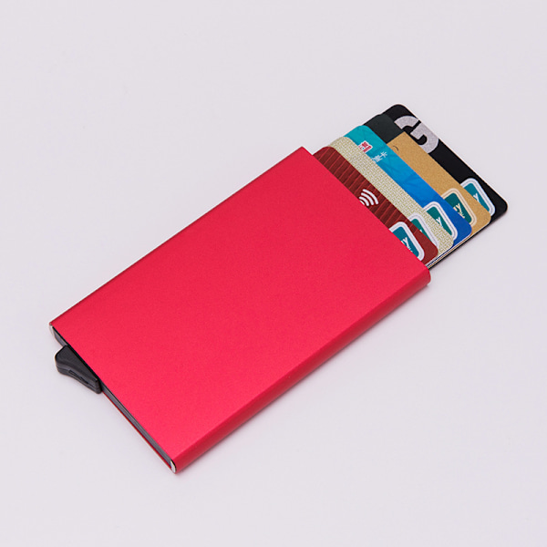 Pop-up Kortfodral med RFID-Signalblockering red