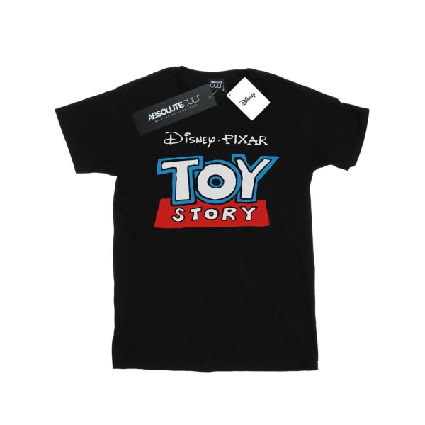 Disney Girls Toy Story Cartoon Logo T-skjorte bomull 7-8 år Bl Black 7-8 år