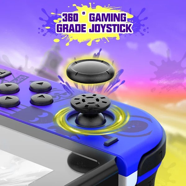 RGB-valaistu Nintendo Switch JOYCON -yhteensopiva alkuperäisen fitness Bluetooth -ohjaimen kanssa NS-peleille, vasen ja oikea pieni kahva