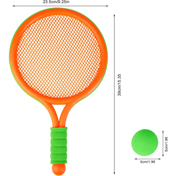 Tennisracketar for barn Plastracket sett om 4 med tennisbollar