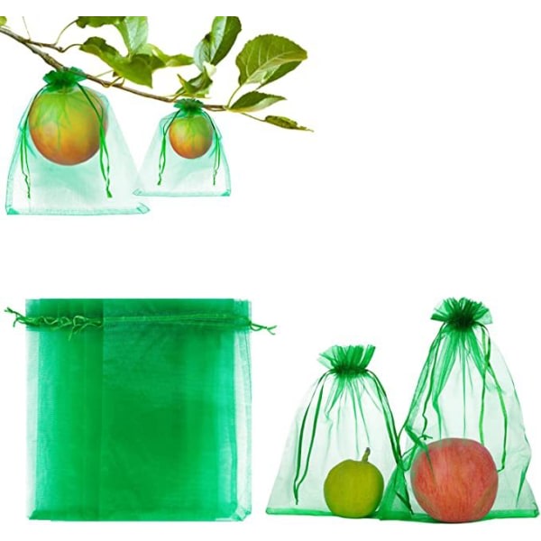 100stk Bunch Protection Bag Grapefruktpose-20*30cm-Gressgrønn