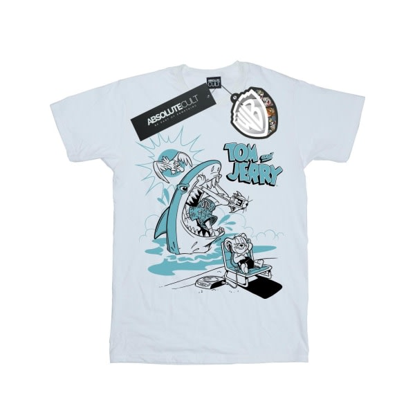 Tom And Jerry Herre Summer Shark T-Shirt 4XL Hvid Hvid 4XL