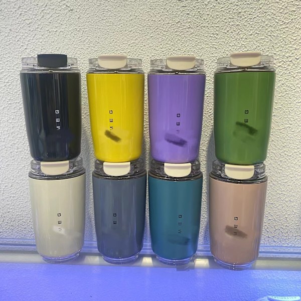 Termokrus Varm Kaffe Isoleret Termokrus Sportsvandflaske med Mellemlag Vand Hvid Termokrus 350ml Purple