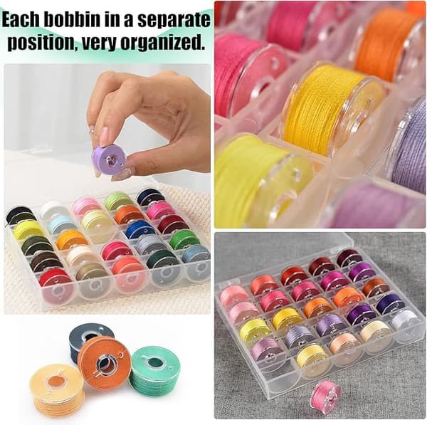 50 pcs Bobbins, Plastic Bobbins for Brother Sewing Machine, Sewing