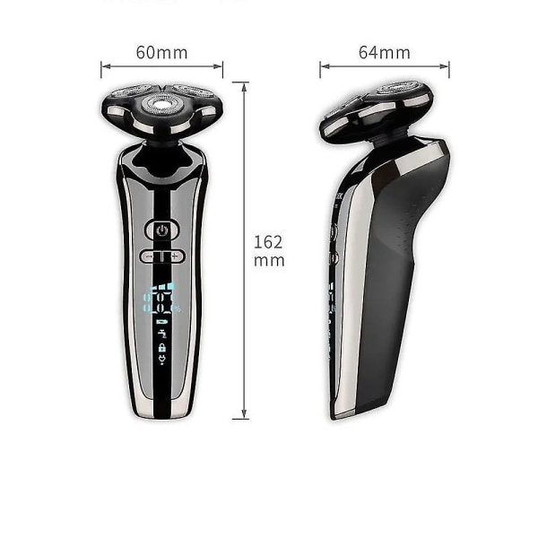 4 i 1 elektrisk barbermaskin for menn Skjeggtrimmer Barberhøvel Bærbar barbermaskin USB-lading