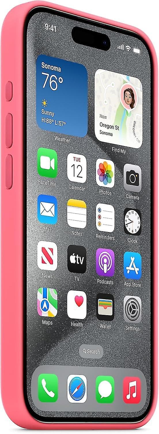 Til Apple iPhone 15 Pro silikonecover med MagSafe (pink)