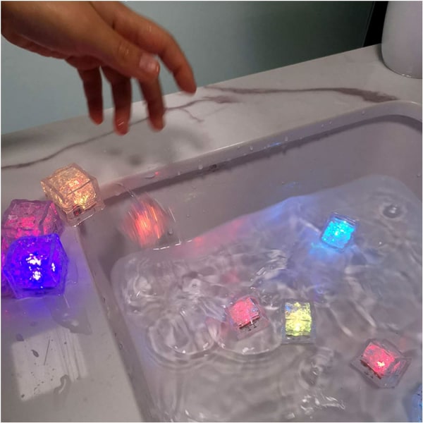 8 STK Kids Baby Time Shower Badekar LED Light Up Toys Fargerike skiftende vanntett