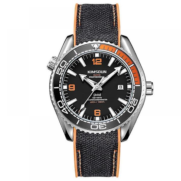 Automatisk mekanisk herreklokke i rustfritt stål Nh35 urverk, safirglass, nylon, merke Elegant Watch