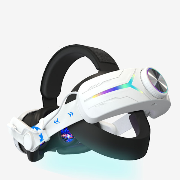 RGB pannband för Meta Quest 3, MTomatoVR ersättningshuvudband Inbyggt 8000mAh batteripaket, 18W snabbladdning, VR-tillbehör