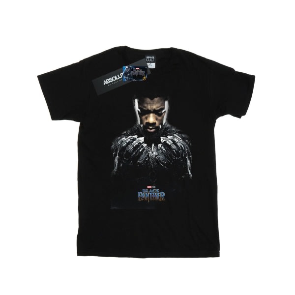 Marvel Girls Black Panther T´Challa plakat T-skjorte i bomull 12-13 Svart 12-13 år