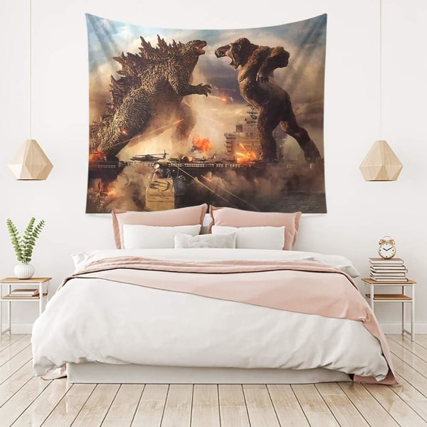 Godzilla Tapestry Godzilla vs. Monster King Kong Affisch Tema Festtillbehör 150*200 cm