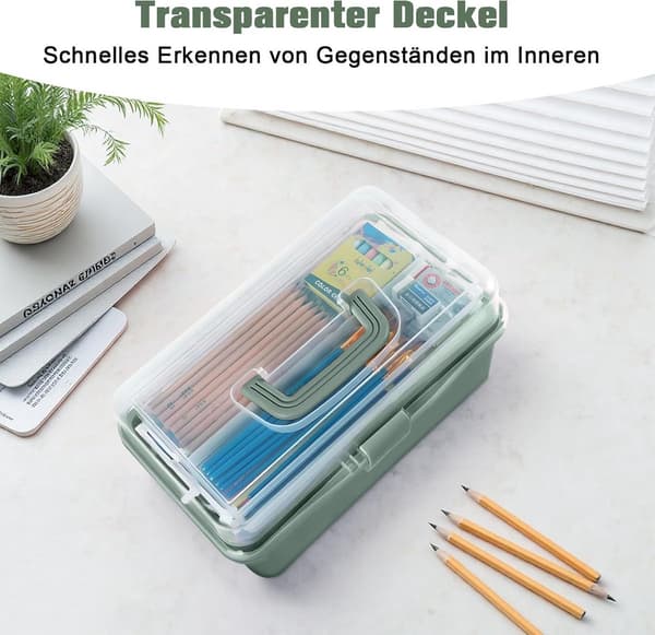 Multifunksjonell oppbevaringsboks med 3 hyller Justerbare rom 33 cm Organizer