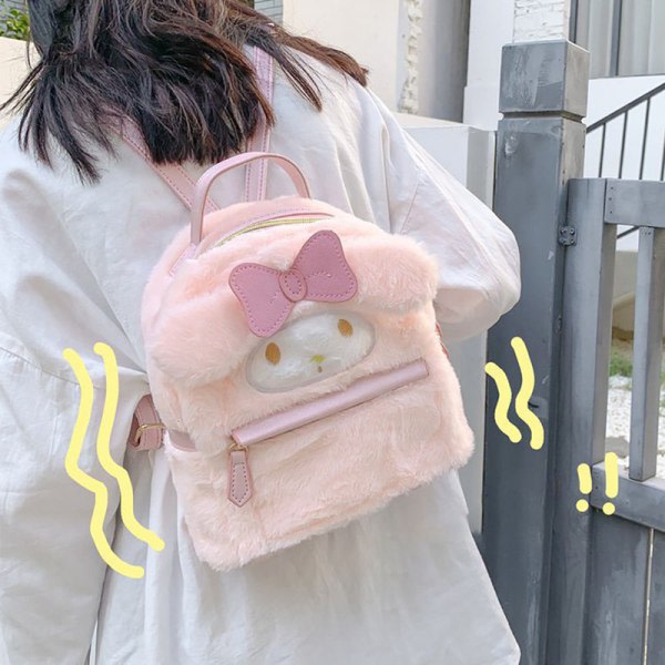 Rygsæk tegneserietaske anime legetøjstaske til anime fans pink