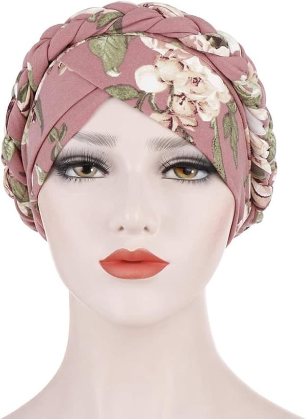 Blomstret hodeplagg turban elastisk for kvinner kjemoterapi hodeplagg hijab muslimsk