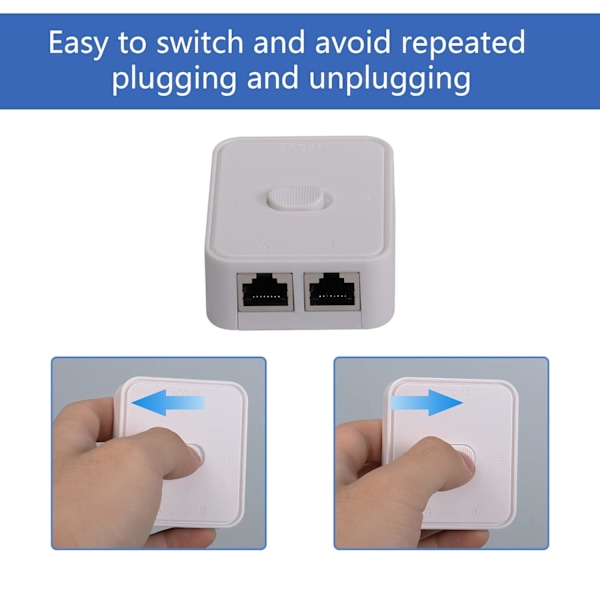 Nätverksbrytare 2 portar - RJ45 Nätverksvalsbox