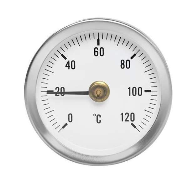 Anläggningstermometer 0-120°C - Termometer silver 80