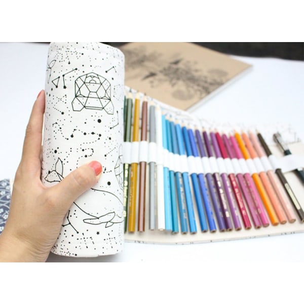 Canvas Pen Roll Pencil Wrap Roll up Holder Case