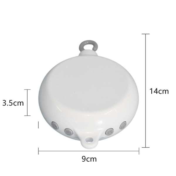 Roterende babymobil til barneseng, sengsleketøy, elektrisk musikksboks, barneklokkeholder, leketøy med 12 vuggesanger, gave