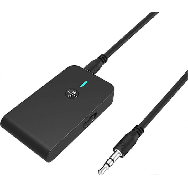 Bluetooth 5.0 Transmitter and Receiver, 3-in-1 Wireless Bluetooth Adapter, 3.5mm Bluetooth Audio Adapter (Black)-FF-