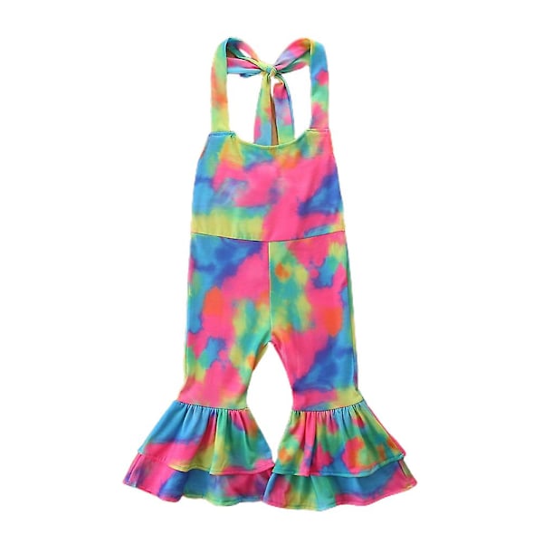 1-6 år flickor Tie Dye Jumpsuit Romper One-piece Playsuit