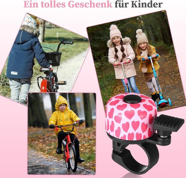 Mini cykelklokke rød høj lyd til børn red