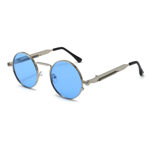 Steampunk metalstel runde solbriller (4#)