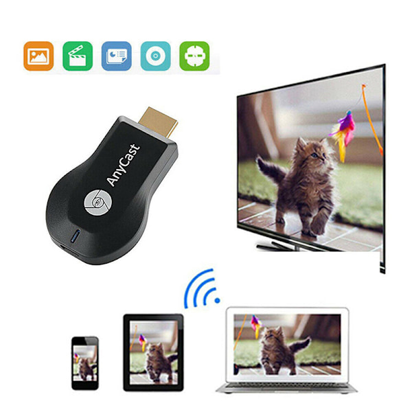 4K AnyCast M2 Plus WiFi Display Dongle HDMI Media Afspiller